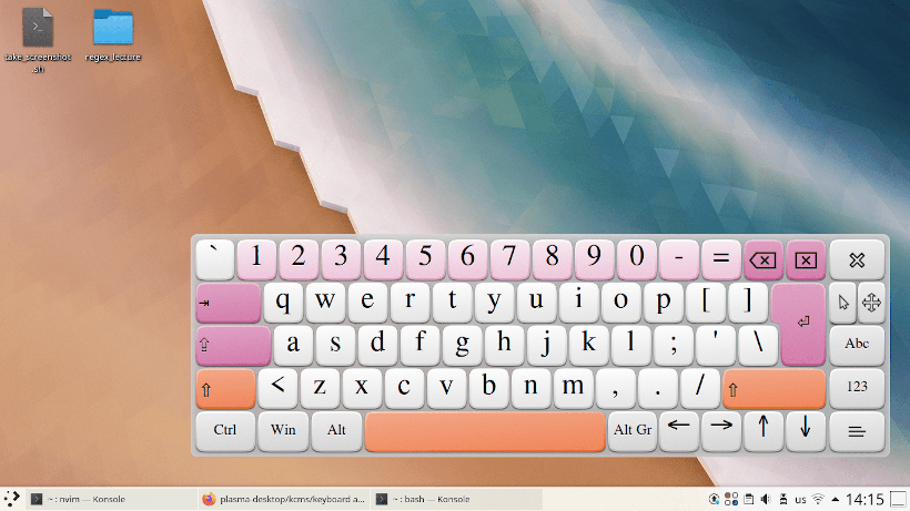 Onboard's virtual keyboard using the Ambiance theme